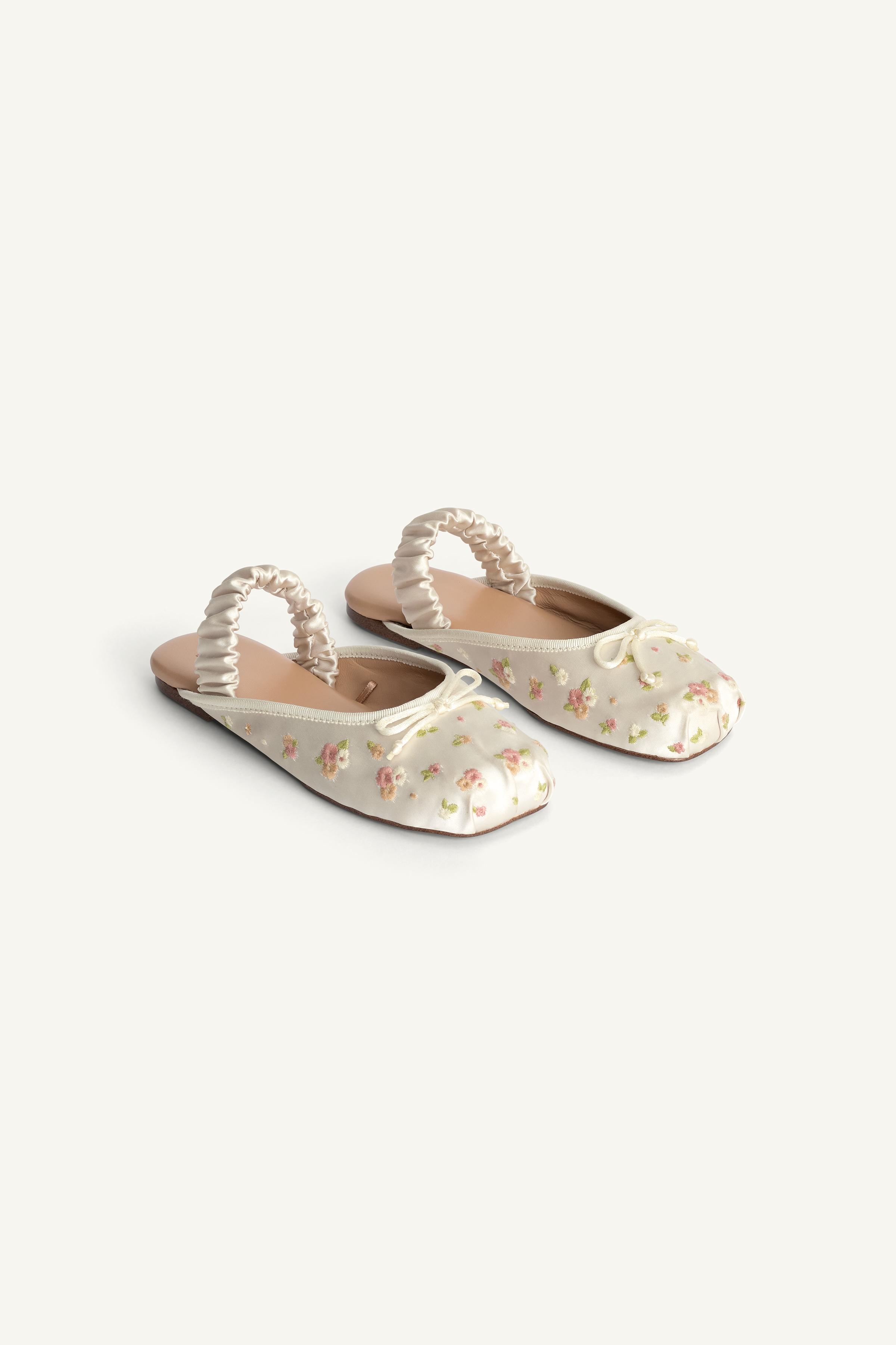 LIMITED EDITION EMBROIDERED SLINGBACK FLATS